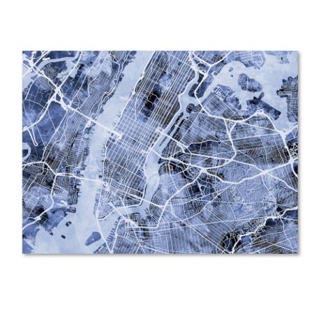 Trademark Fine Art Michael Tompsett 'New York City Street Map B&W' Canvas Art, 18x24 MT0901-C1824GG